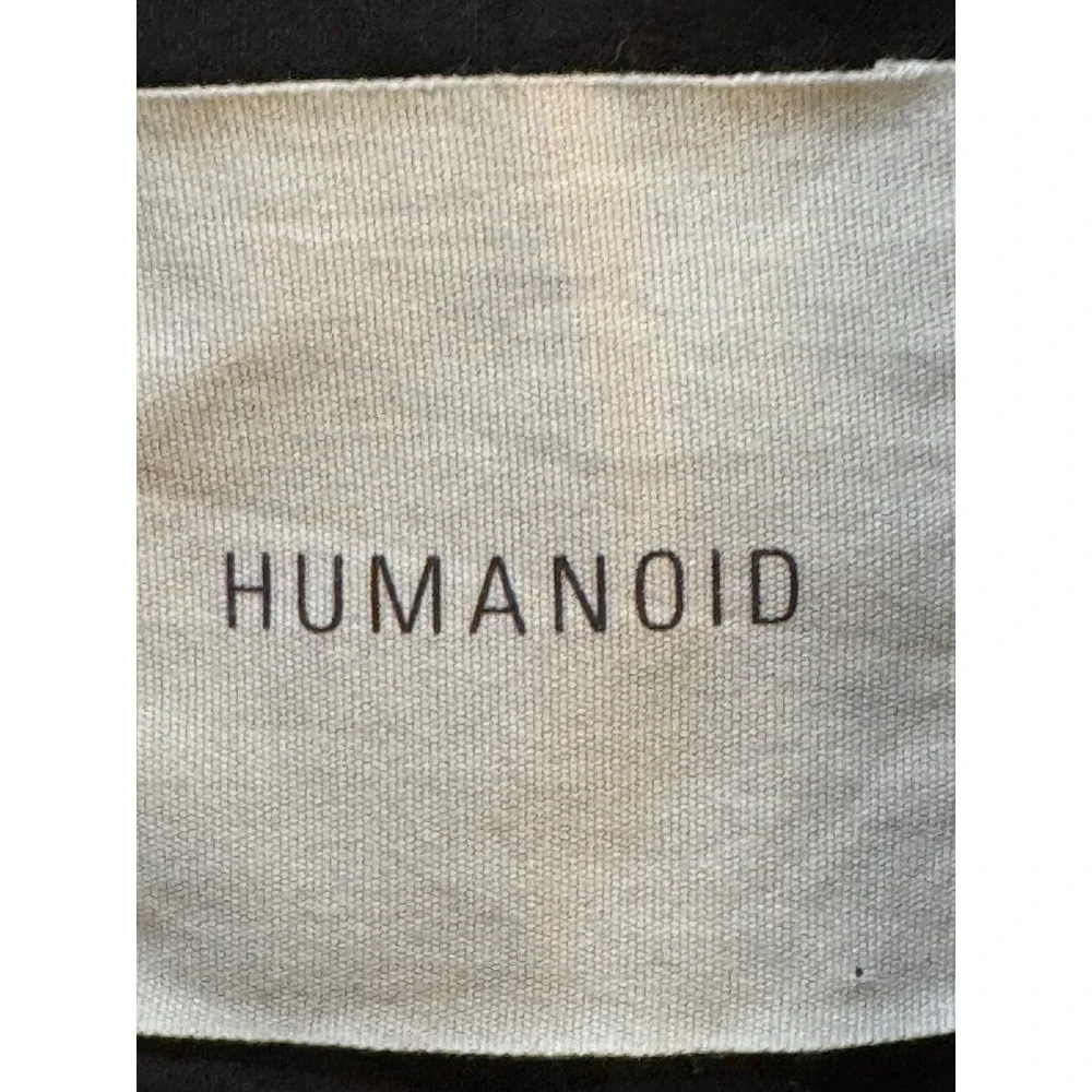 Humanoid  Linen Cotton Plaid Blazer Jacket‎ Size Small Oversized